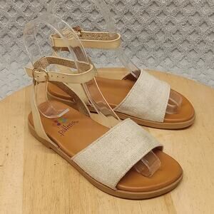 Palms Sandals Girls 12M Canvas Gladiator Shoe Beige